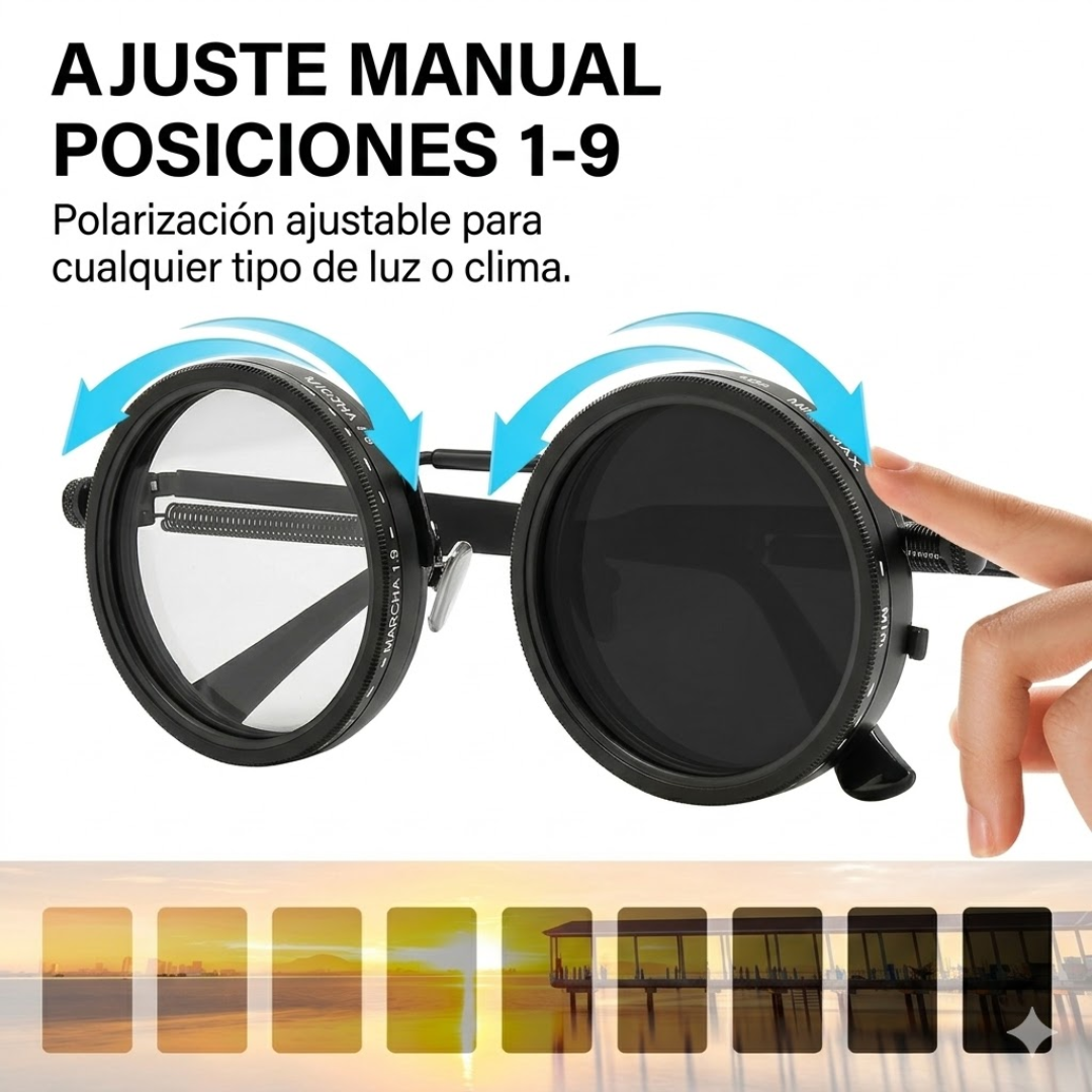 Gafas de sol con brillo regulable